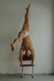 [K344] Male Model Showing Off Body To Viewer Fine Art Hunky Physique