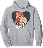 [Disney] Lion King Simba Nala Feel The Love Heart Pullover Hoodie