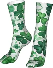 [CSIVKEJ] Crew Socks Comfort Casual Athletic Multi Design Socks For Women Men, St. Patrick's Day 12, One Size, St. Patrick's Day 12, One size