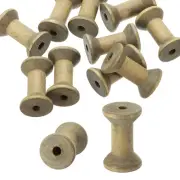 40Pcs Wooden Empty Spools 2" x 1.4" Sewing Thread Spool Brown