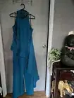 City Chic Small Jumpsuit Teal Class Plus Size 16