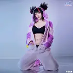 次元電臺  街霸6瘋美人韓蛛俐連身法蘭絨秋冬睡衣COSPLAY遊戲服裝