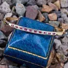 Ruby Bracelet 925 Sterling Silver Yellow Gold Bangle For Mother Wedding Gift Her