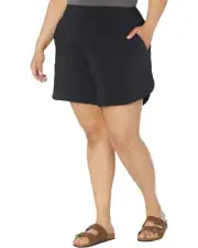 Columbia L63552 Women's Black Pleasant Creek Stretch Shorts Plus Size 3X