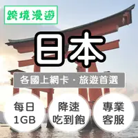 在飛比找有閑購物優惠-日本上網卡【每日1GB】降速吃到飽