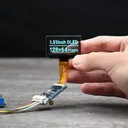 Waveshare 1.51inch Transparent OLED 128×64 Resolution Compatible with Raspberry Pi 4B/3B+/3A+ Embedded Independent Driver Chip SPI/I2C Interfaces Light Blue Color Display
