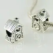 Cuckoo Clock Charm Bead 925 Sterling Silver
