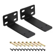 Shelf Brackets, 2Pcs 63x145mm Cold Rolled Steel Floating Shelves Bracket (Black)