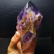TOP 1159G Natural Amethyst Tower Crystal Stone Healing L4526