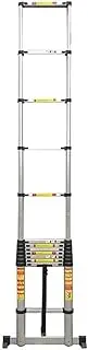 Ladder,Portable Long Ladder 4.6M-7M Telescopic Ladder Straight Ladder Extension Portable Aluminum Step Ladder with Stabilizing Bar for Outdoor Indoor,6.2m/20ft (5.4m/17.7ft)
