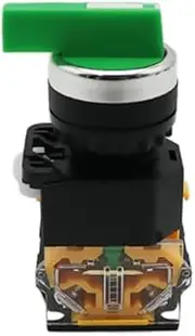 22mm Selector Knob Rotary Switch Self-Reset 2NO 1NO1NC 2 3 Position DPST 10A 400V Power Switch ON/Off Red Green Black(Green-Long,On-Off-On)