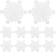 SEWACC 10pcs DIY Snow Cloth Stickers Snowflake Iron on Cloth Patch Homemade Stickers Clothes Patches Sew on Sew on Snowflakes Embroidered Jacket Sew on Patches Christmas Cloth White Hole