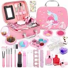 Kids Washable Makeup Girls Toys, Girls Makeup Kit for Kids Make up Set Real M