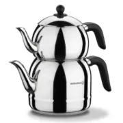 Stainless Steel TeaPot, Kettle for Stove Top, Induction Compatible, 1.16+2.64 qt