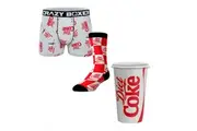 Crazy Boxers Coca-Cola Diet Coke Men's Boxer Briefs and Socks Cup Set
