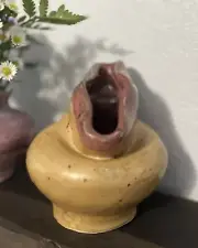 One Of A Kind Art Studio Pottery “Coin Purse” Vagina Bowl Signed By Artist Q