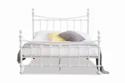 Modern Classic Julia King Metal Bed Frame White