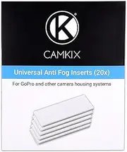 Camkix Anti-Fog Inserts For Gopro Hero 4 Black, Silver, 3 PlUS, 3, 2, 1 And Other Camera And HoUSing Systems - 20 Pack ReUSable Moisture Removing Inserts