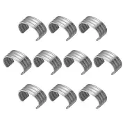 Leather Rope Clip, 50Pcs Cylindrical Crimping Cord Crimps, Silver Tone