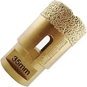 SHDIATOOL Dry Diamond Drill Bit,35mm M14 thread for Porcelain Tile Marble Wall Tile Stoneware Granite Drilling Core Drill bit Golden