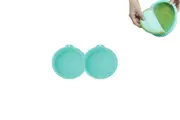 2Pcs Kitchen 6-Inch Round Silicone Non-Stick Cake Baking Mold Set-Green