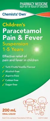 Children's Paracetamol Pain & Fever 1-5 Years, Tutti Fruiti/Vanilla 200ml