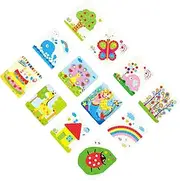 ERINGOGO DIY Button Painting Materials 12pcs Craft Kits Buttons Painting Kit for Kids Educational Handmade Activity