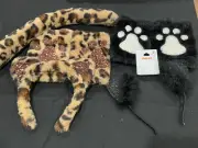 Cat costume halloween Dress Up Headbands, Pin On Tail, Hand Covers, New WO tags