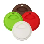 Nevenka 4 Pack Cup Lids Food Grade Silicone Cup Spill-Proof Reusable Coffee Mug Covers-Set3