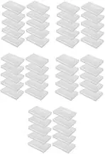 Alipis 50 Pcs Stackable Storage Container Cassette Tape Box Plastic Decor Organizer