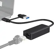 Gigabit Network Adapter for Laptop, USB 3.0 Wired Network Card, Driver- Installation, High-Speed Ethernet Connector, for Computer, Accessories, Wide Compatibility, 1 Pack