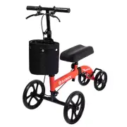 2025 Deluxe Medical Scooter Steerable Knee Walker 10" Wheels Knee Scooter Red