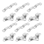 6Set Copper Sewing Hooks and Eyes Closure Set (21x11.5mm, Silver)