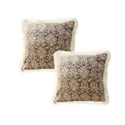 SOGA 2X 45CM Wabi-Sabi Dark Floral Tassel Throw Pillows