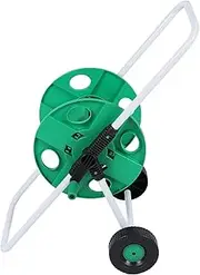 Hose Roller For Outside, Hose Reel Hose Holder Hand Push Hose Storage Cart with Wheels Water Hose Reel Cart For Outside Garden Patio Car Washing Watering, 17.7x28.3x16.9in