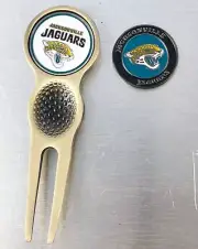 NFL Golf Divot Repair Tool Magnetic Ballmark Bronze Jacksonville Jaguars