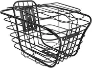 Abaodam Folding Bike Frame Basket with Lid Reinforced Front Storage for Groceries and Essentials Durable Design for Electric Bikes and Camping