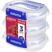 Sistema Klip It Plus Rectangle 180Ml 3 pack