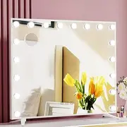 Embellir Hollywood Makeup Mirror, Vanity Mirrors Beauty Cosmetic Dressing Bathroom Decor, 18 LED Bulbs with 5X Magnification Frame Tabletop Lights Rectangle Dimable