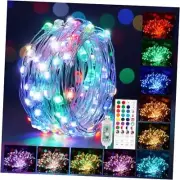 33Ft Color Changing Fairy Lights, 100LED 24Color Twinkle 33Ft USB Fairy Light