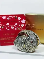 Estee Lauder Swarovski Year Of The Rabbit Setting Powder Metal Compact, NIB
