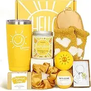 Gift Baskets for Women, 10pcs Unique Birthday Gifts for Women, Best Friend Birthday Gifts, Get Well Soon Gift Basket Sending Sunshine Gifts Cheer Up Box for Sister Friendship - BRIGHTEN UP HER DAY!