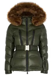 Moncler Bernin Faux Fur-trimmed Quilted Shell Jacket - Khaki - 2 2