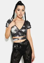 [Punk Rave] Punk Bandage Short Sleeve Tee Shirt