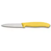 Victorinox 8cm Wavy Edge Pointed Tip Paring Knife Serrated Cheese/Bread Yellow