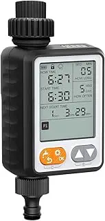 Peakloong Digital Sprinkler Timer with 10 Programmable Zones, IPX5 Waterproof Hose Water Timer for Drip Irrigation Systems
