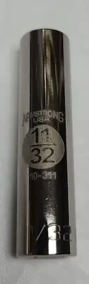 Armstrong 11/32 Deep Well Socket 1/4 Drive 12 point 10-311