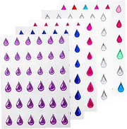ELAYARD 5Sheets Self Adhesive Face Gems Stickers Rhinestones for Makeup Body and Nail Crafts for Parties Festivals and DIY Projects