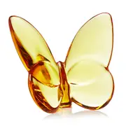 Baccarat 2.5 Lucky Crystal Butterfly in Amber