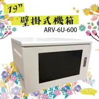 在飛比找momo購物網優惠-【昌運監視器】6U-600 19吋 鐵製壁掛式機箱 網路機櫃